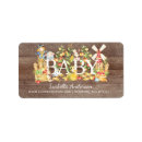 Search for farm tractor return address labels Baby shower
