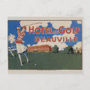 Search for vintage golf postcards Woman