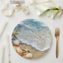 Search for beach waves paper plates Hawaiian