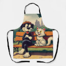 Search for vintage cat and dog aprons Animal