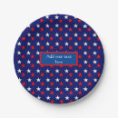 Search for red white blue stars patriotic paper plates Pattern