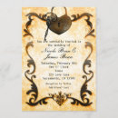Recherche de coeur steampunk invitations Vintage