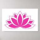 Recherche de fleur lotus rose posters Symbole