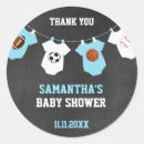 Search for sports baby shower stickers Blue