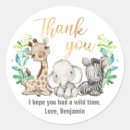 Search for safari thank you stickers Cute baby animals
