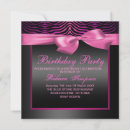 Search for zebra print and pink invitations Black