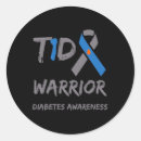 Search for diabetes warrior stickers Blue