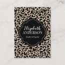 Search for animal print business cards Simple elegance