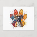 Recherche de pattes chien cartes postales Empreinte de patte