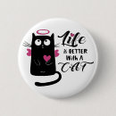 Recherche de amoureux des chats badges Mignon