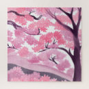 Search for cherry blossom puzzles Watercolor