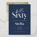 Search for blue and gold 60th birthday invitations Typography