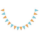 Search for orange and blue bunting flags Stripes