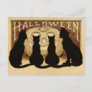 Recherche de chat halloween cartes postales Vintage
