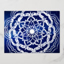 Recherche de mandala bleu cartes postales Floral
