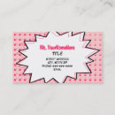 Search for pop art business cards Pink