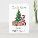 Search for boston terrier christmas cards Santa