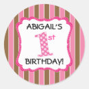 Search for first stickers Girls first birthday