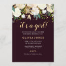 Search for glitter baby shower invitations Burgundy