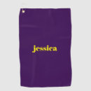 Search for purple golf towels Typography