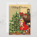 Search for vintage tree christmas cards Girl