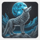 Recherche de lune loup autocollants Noir