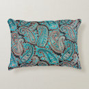 Recherche de paisley coussins Turquoise