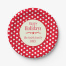 Recherche de holiday paper plates Red