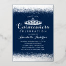 Recherche de bleu royal et argent invitations Élégant
