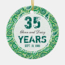 Search for 35th wedding anniversary ornaments 35 years