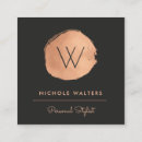 Search for faux rose gold foil business cards Black