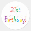 Recherche de 21ème autocollants Vingt et unième anniversaire