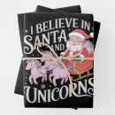 Search for santa unicorn wrapping paper Xmas