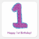 Search for number one stickers First birthday