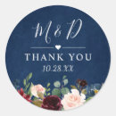 Search for blush navy blue wedding stickers Thank you