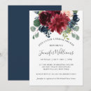 Search for burgundy bridal shower invitations Botanical