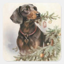 Recherche de noël chien autocollants Vintage