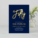 Search for navy blue silver birthday invitations Modern