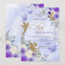 Search for purple butterfly birthday invitations Elegant