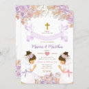 Search for pink and purple first communion invitations 1st communion girl