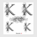 Search for floral letter k stickers Initial