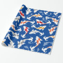 Search for koi fish wrapping paper Blue