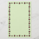 Search for flower border stationery paper Green