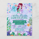 Search for mermaid birthday invitations Purple and teal