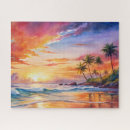 Recherche de plage tropicale puzzles Aquarelle