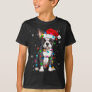 Search for boston terrier christmas tshirts Santa