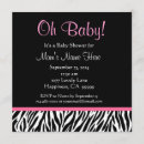 Search for zebra print baby shower invitations Black