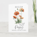 Search for august birth flower cards Watercolor