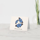Search for blue butterfly note cards Illustration