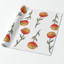 Search for poppies wrapping paper Illustration